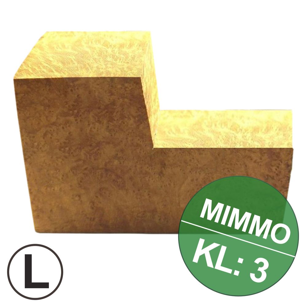 MIMMO Bruyere Ebouchon - L-Form - Qualität: Klasse 3 - Größe: L TROCKEN - Pfeifenecke