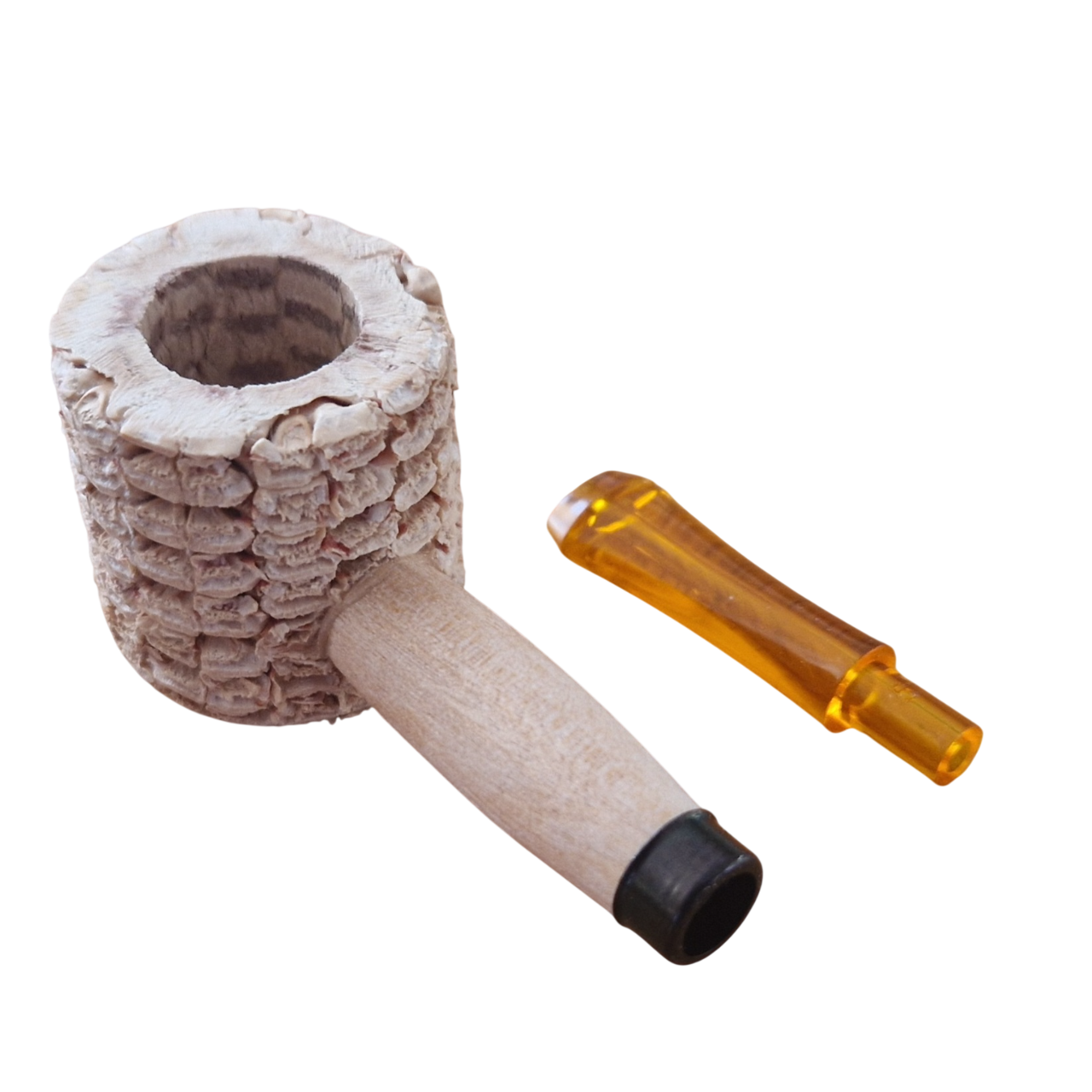 Mini Maiskolbenpfeifen - Das Original - mit orangem Mundstück - Pfeifenecke