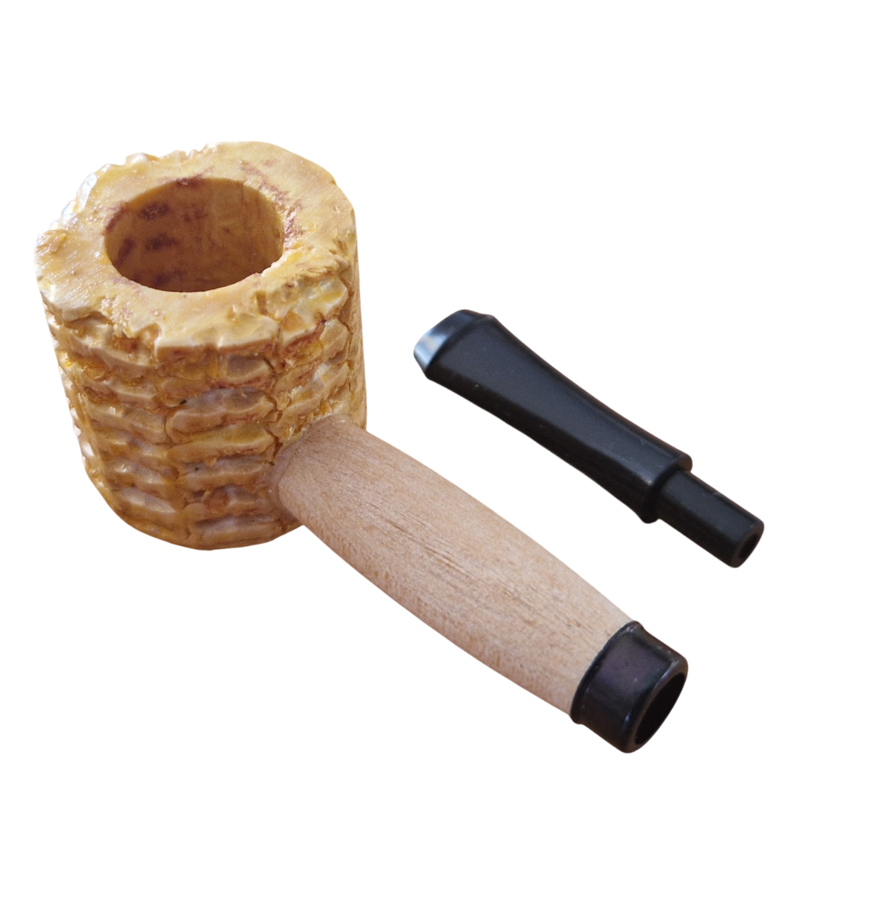 Mini Maiskolbenpfeifen - Das Original - mit schwarzem Mundstück - Pfeifenecke
