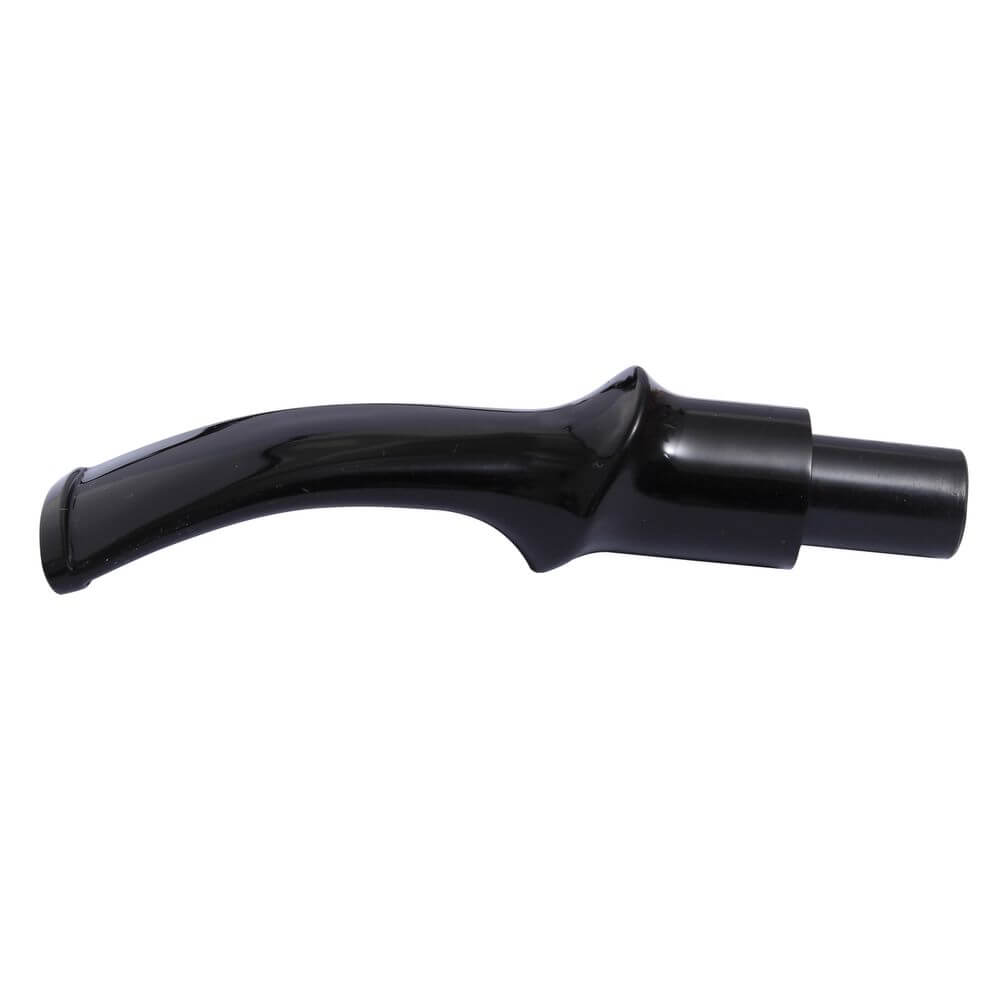 Mundstück Rohling - Bent - Ø15 - L66 - Acryl - Mit Zapfen - Schwarz - Pfeifenecke