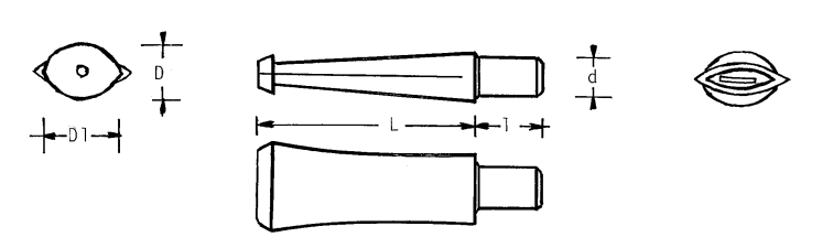 Mundstück Rohling - Ø12/16 - L44.5 - Ebonit - PFEIFENECKE