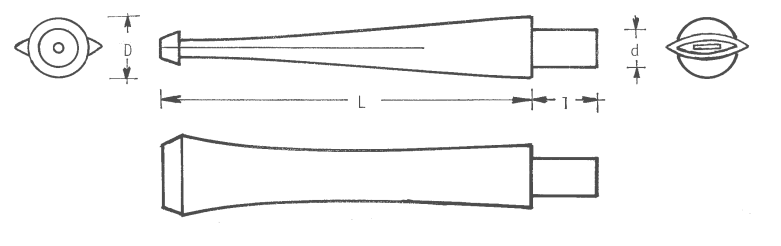 Mundstück Rohling - Ø12.5 - L125 - Ebonit - PFEIFENECKE