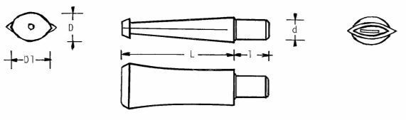 Mundstück Rohling - Ø13/17 - L50 - Ebonit - Pfeifenecke