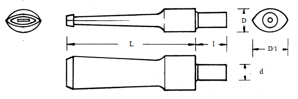 Mundstück Rohling - Ø13.5/20 - L75.5 - Ebonit - PFEIFENECKE