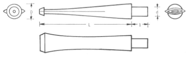 Mundstück Rohling - Ø13.5 - L85 - Ebonit - Pfeifenecke