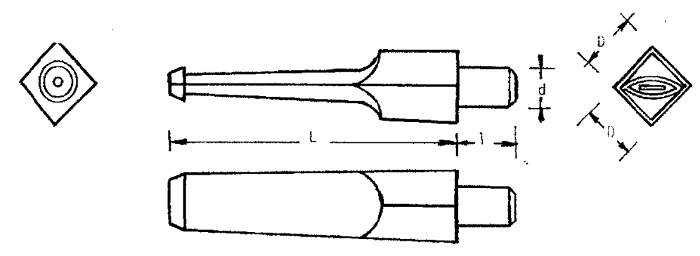 Mundstück Rohling - Ø14.5 - L54 - Ebonit - Pfeifenecke
