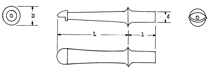 Mundstück Rohling - Ø14.5 - L56 - Ebonit - PFEIFENECKE