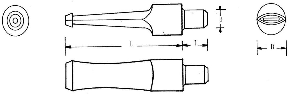 Mundstück Rohling - Ø14.5 - L75 - Ebonit - Pfeifenecke