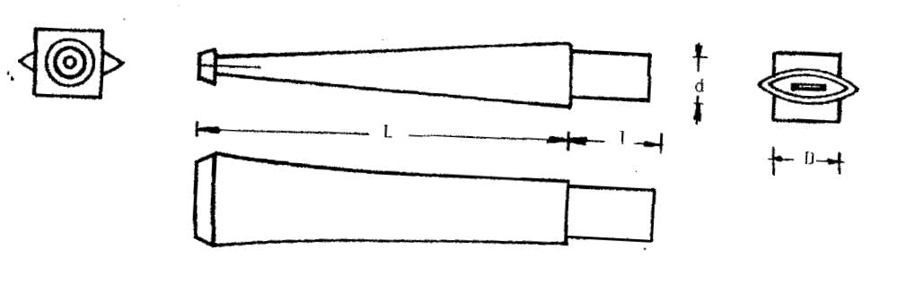 Mundstück Rohling - Ø14.5 - L77 - Ebonit - Pfeifenecke