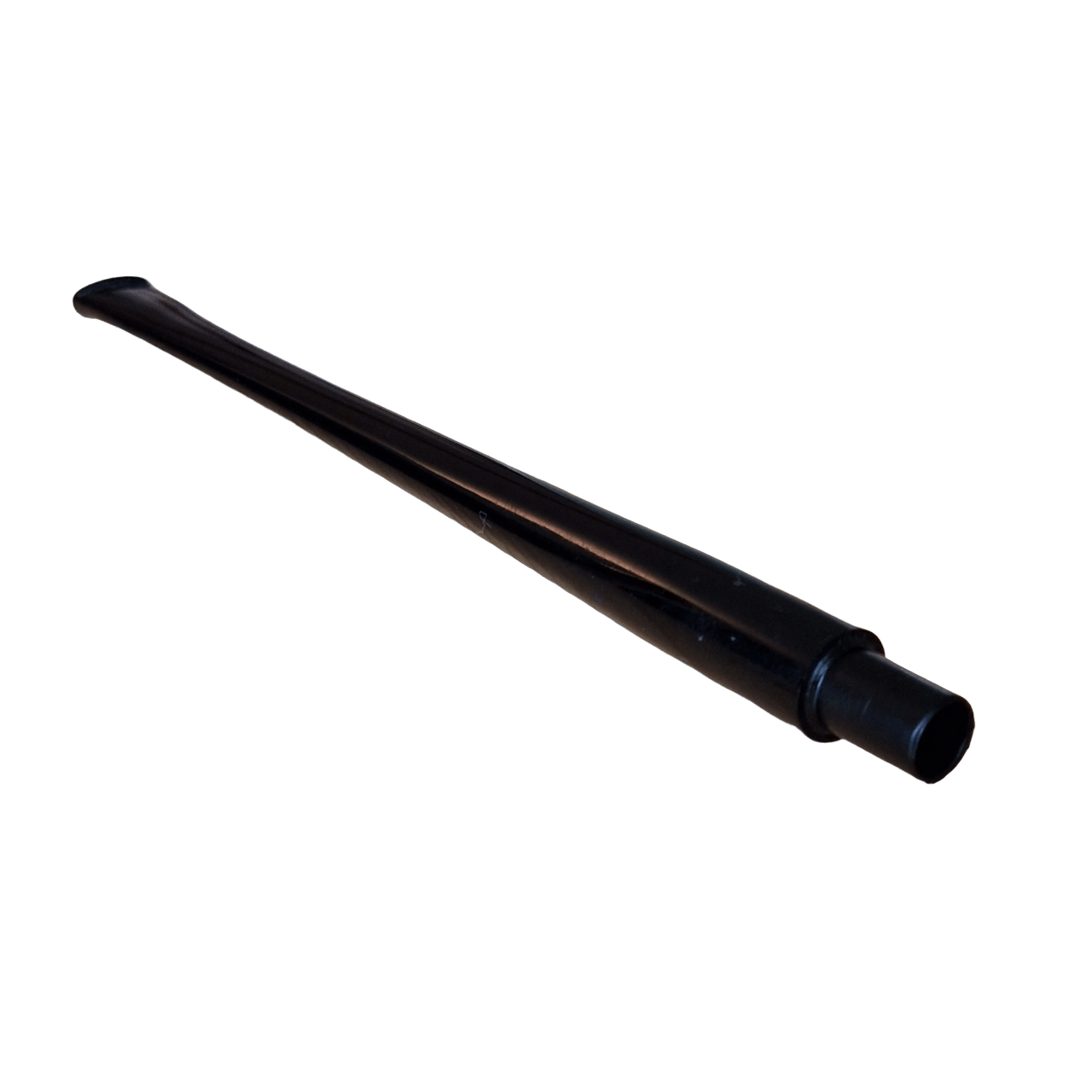 Mundstück Rohling - Ø14 - L200 - Acryl - Mit 10.5 mm Zapfen - Schwarz - Pfeifenecke