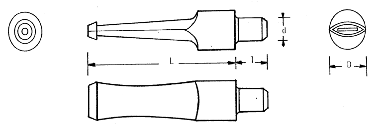 Mundstück Rohling - Ø14 - L69.5 - Ebonit - Pfeifenecke