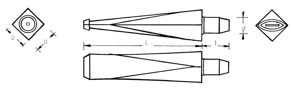 Mundstück Rohling - Ø14 - L75 - Ebonit - Pfeifenecke