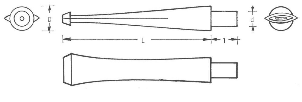 Mundstück Rohling - Ø15.5 - L68.5 - Ebonit - Pfeifenecke