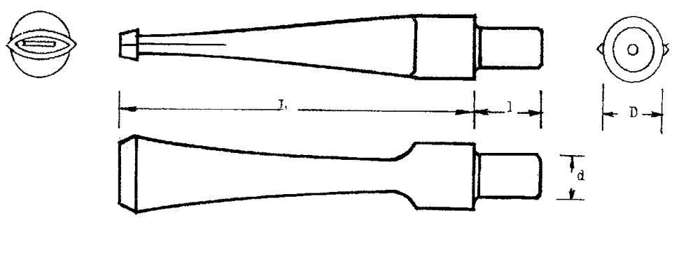 Mundstück Rohling - Ø15.5 - L90.5 - Ebonit - Pfeifenecke