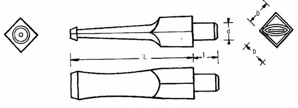 Mundstück Rohling - Ø15 - L75 - Ebonit - Pfeifenecke