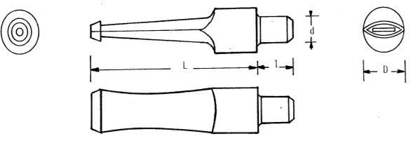 Mundstück Rohling - Ø16.5 - L77 - Ebonit - Pfeifenecke