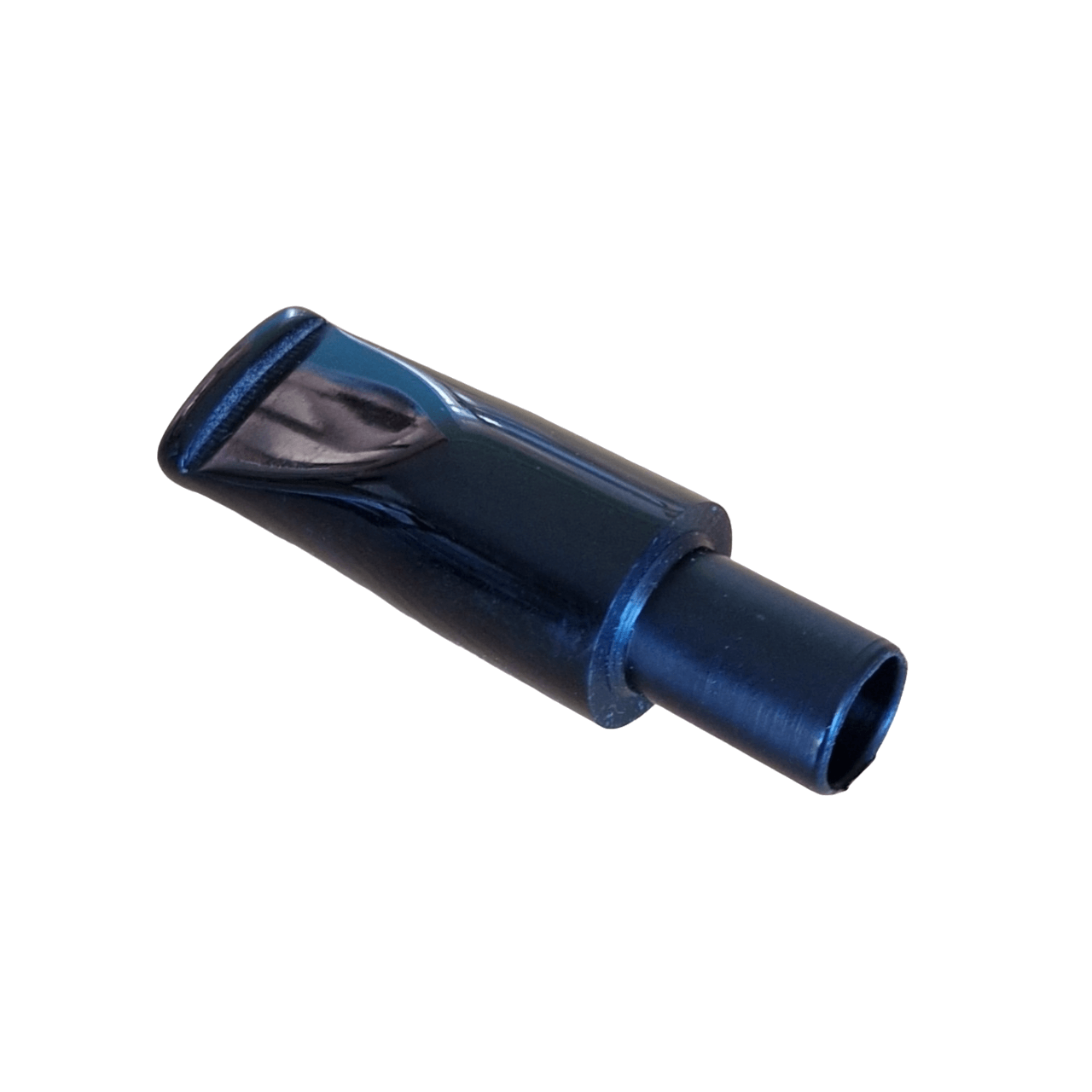 Mundstück Rohling - Ø16 - L40 - Acryl - Mit 10.5 mm Zapfen - Schwarz - Pfeifenecke