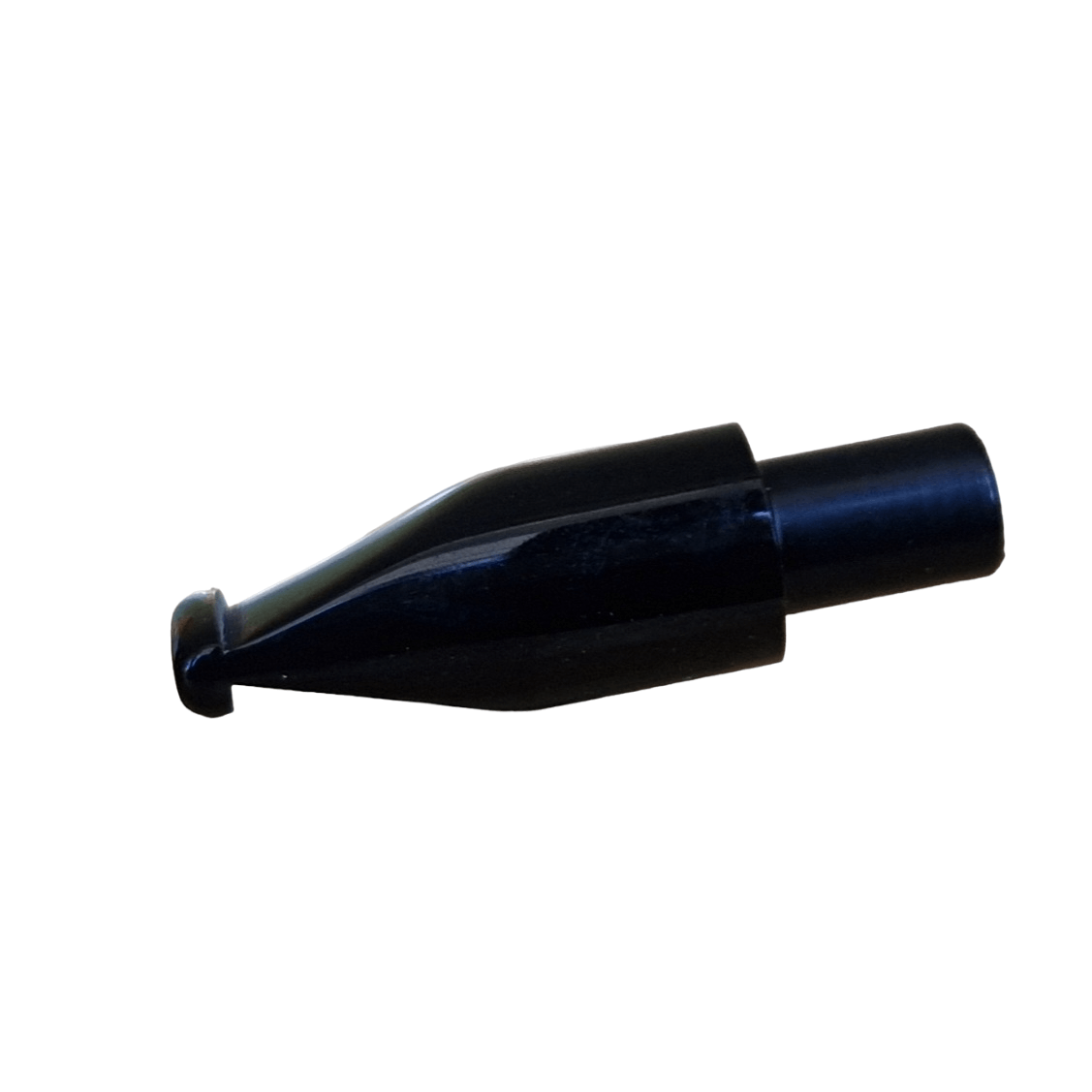 Mundstück Rohling - Ø16 - L40 - Acryl - Mit 10.5 mm Zapfen - Schwarz - Pfeifenecke