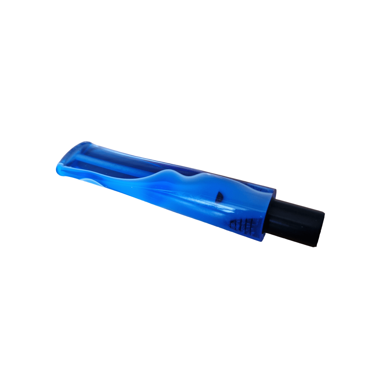 Mundstück Rohling - Ø16 - L75 - Acryl - Mit 10.5 mm Zapfen - M-Blau - Pfeifenecke