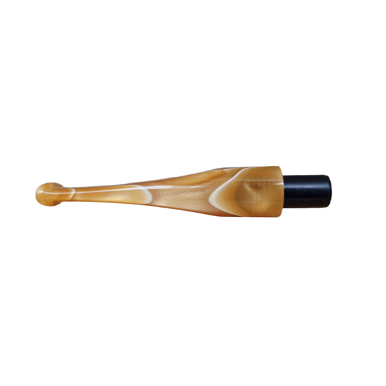 Mundstück Rohling - Ø16 - L75 - Acryl - Mit 10.5 mm Zapfen - M-Gelb - Pfeifenecke