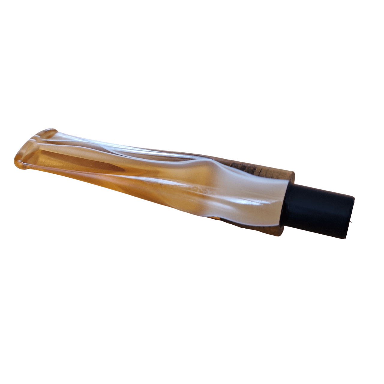 Mundstück Rohling - Ø16 - L75 - Acryl - Mit 10.5 mm Zapfen - M-Gelb - Pfeifenecke