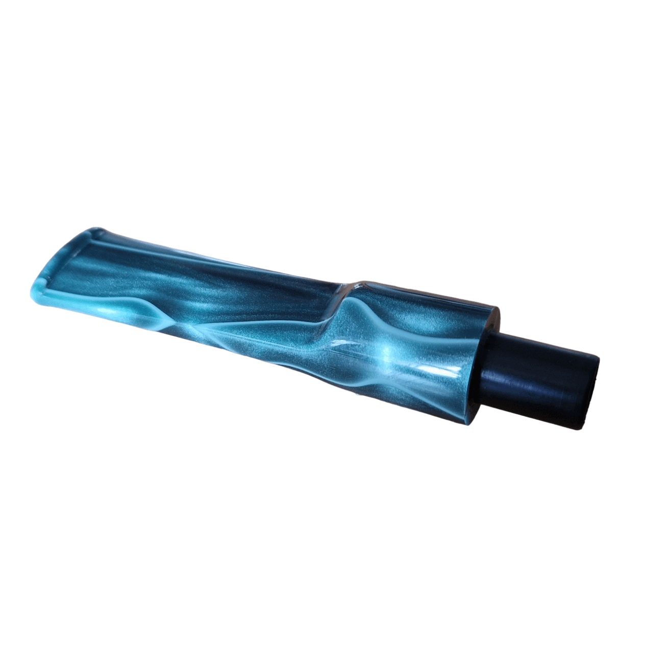 Mundstück Rohling - Ø16 - L75 - Acryl - Mit 10.5 mm Zapfen - M-Grün - Pfeifenecke