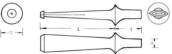 Mundstück Rohling - Ø17.5 - L67 - Ebonit - Pfeifenecke