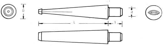 Mundstück Rohling - Ø17.5 - L74.5 - Ebonit - Pfeifenecke
