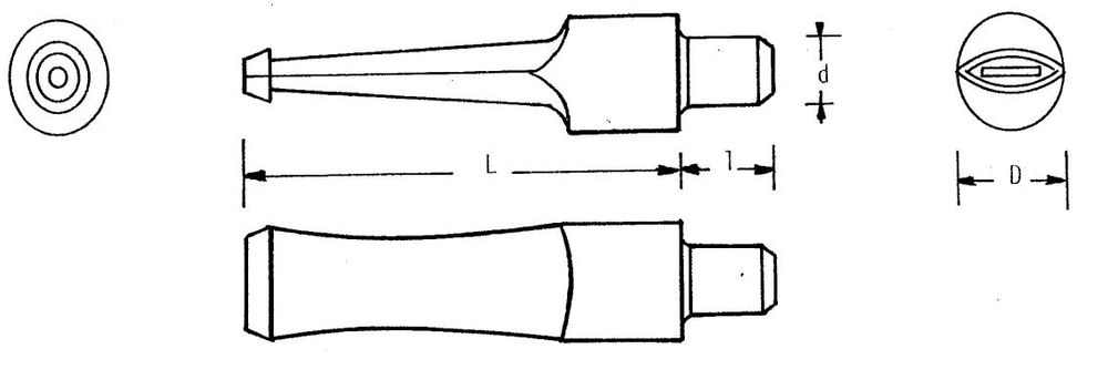 Mundstück Rohling - Ø17.5 - L79 - Ebonit - Pfeifenecke