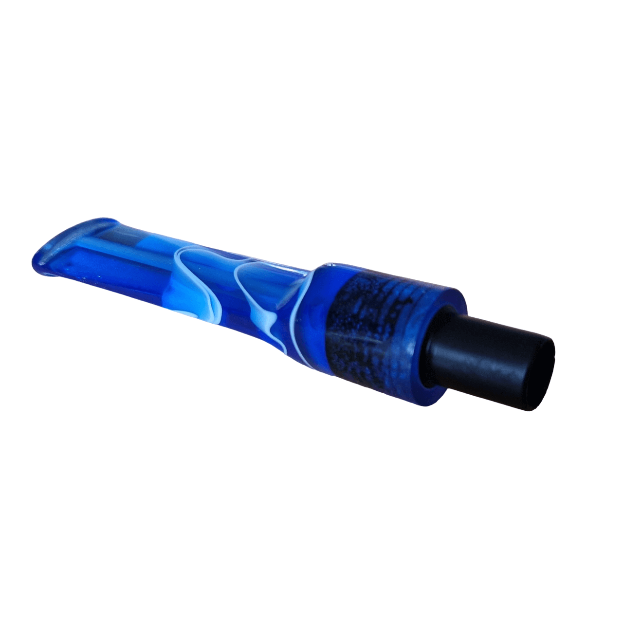 Mundstück Rohling - Ø17 - L75 - Acryl - Mit 10.5 mm Zapfen - M-Blau - Pfeifenecke