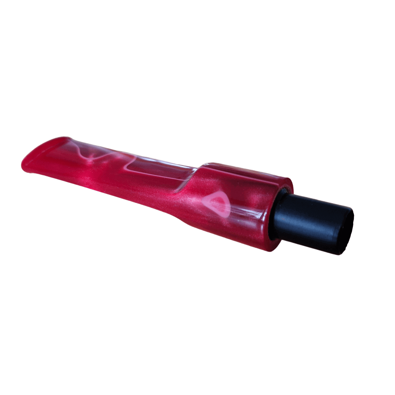 Mundstück Rohling - Ø17 - L75 - Acryl - Mit 10.5 mm Zapfen - M-Rot - Pfeifenecke