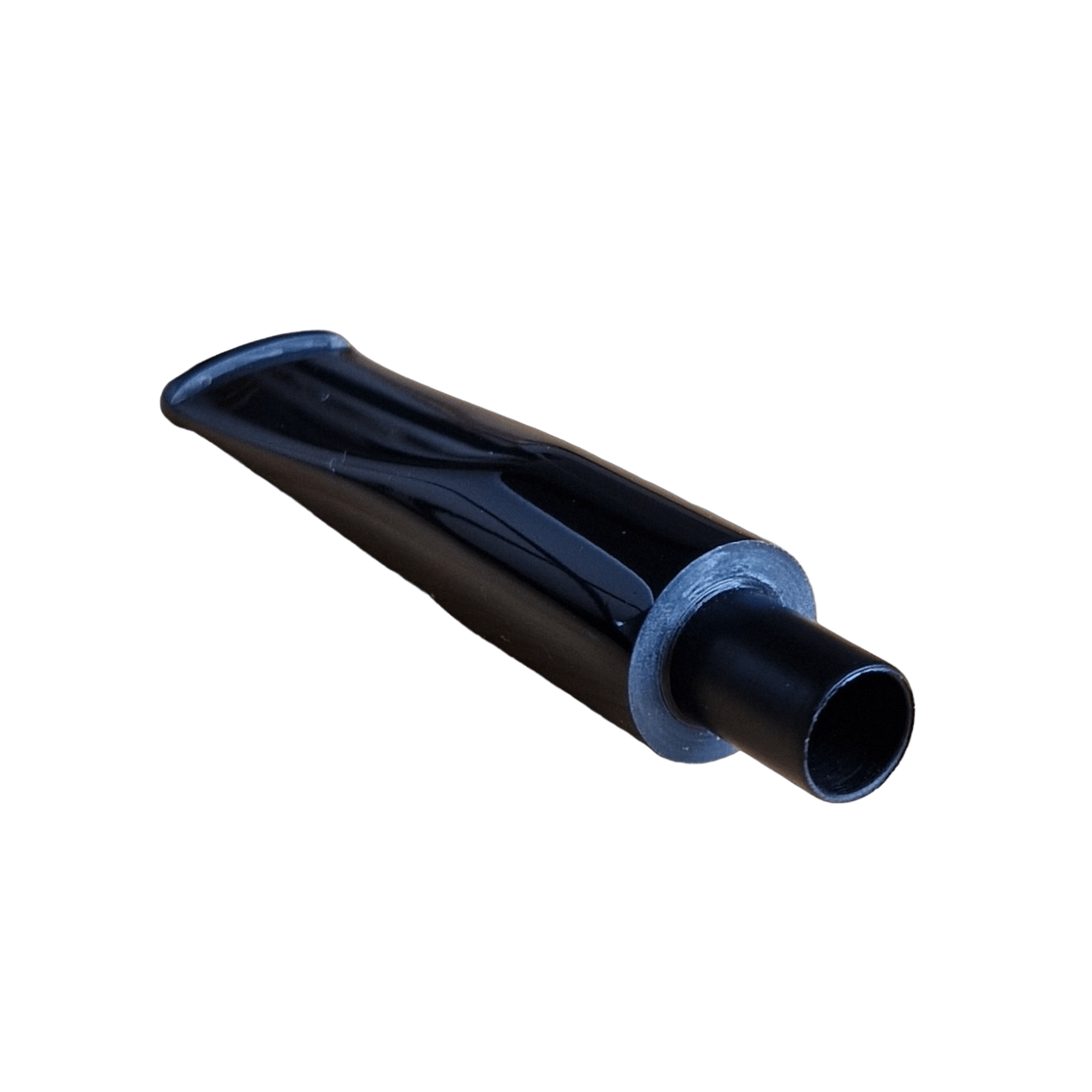 Mundstück Rohling - Ø17 - L75 - Acryl - Mit 10.5 mm Zapfen - Schwarz - Pfeifenecke