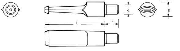 Mundstück Rohling - Ø18,5 - L78 - Ebonit - Pfeifenecke