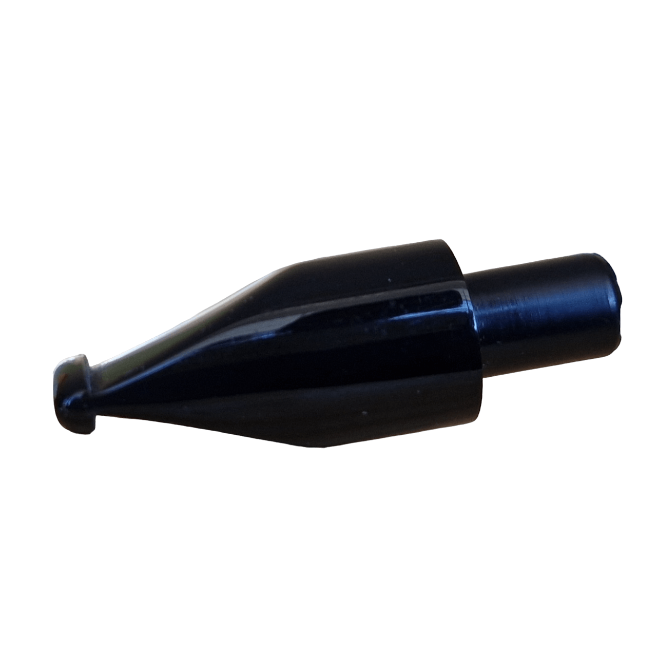 Mundstück Rohling - Ø18 - L40 - Acryl - Mit 10.5 mm Zapfen - Schwarz - Pfeifenecke