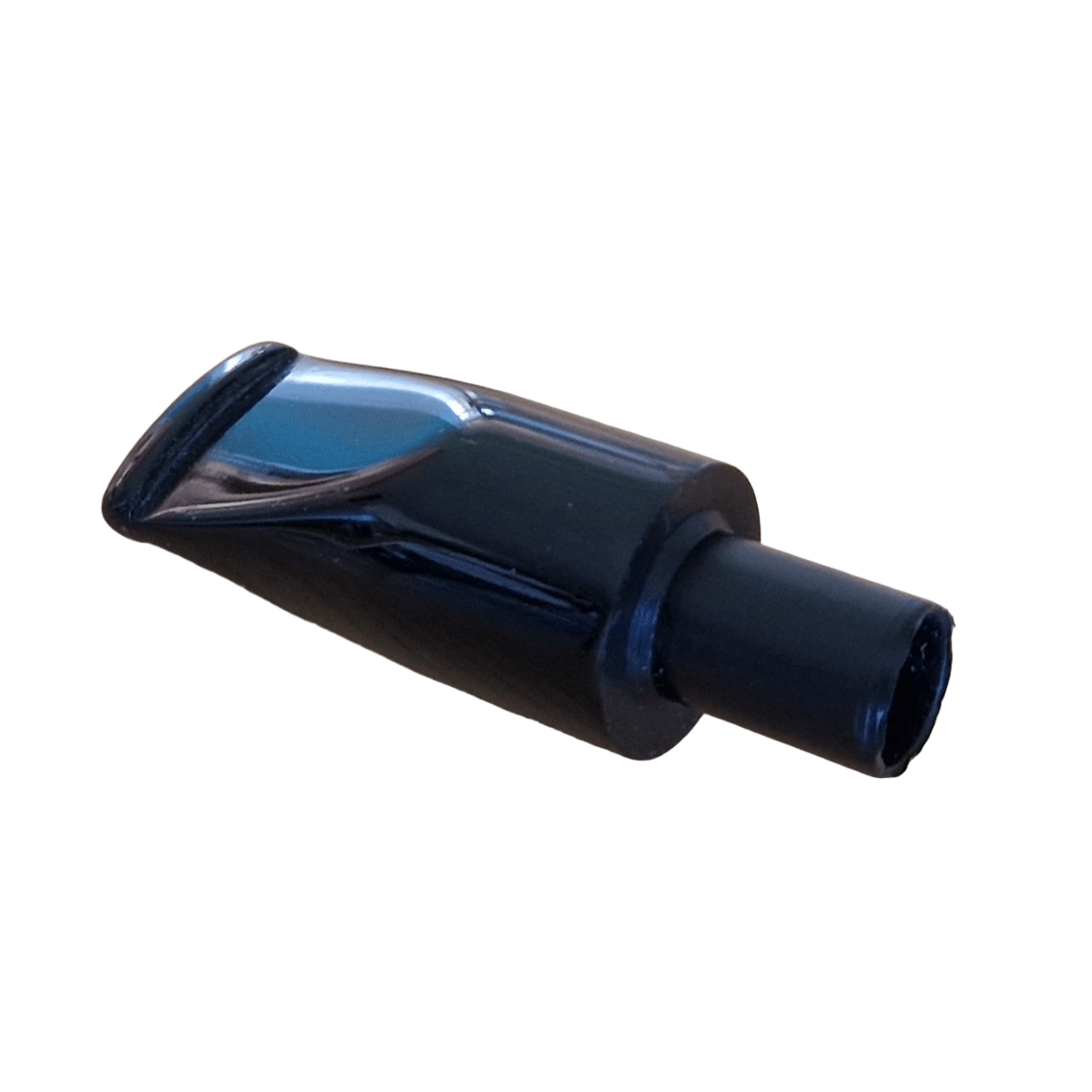 Mundstück Rohling - Ø18 - L40 - Acryl - Mit 10.5 mm Zapfen - Schwarz - Pfeifenecke