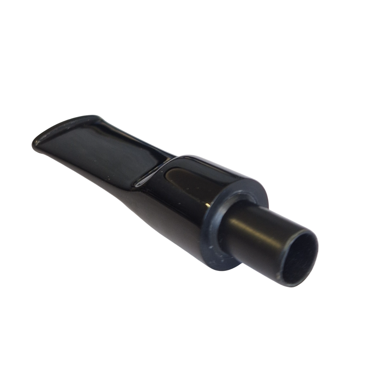 Mundstück Rohling - Ø18 - L65 - Acryl - Mit 10.5 mm Zapfen - Schwarz - Pfeifenecke