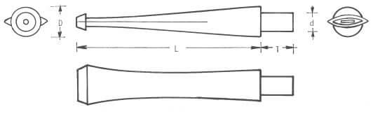 Mundstück Rohling - Ø18 - L66 - Ebonit - Pfeifenecke