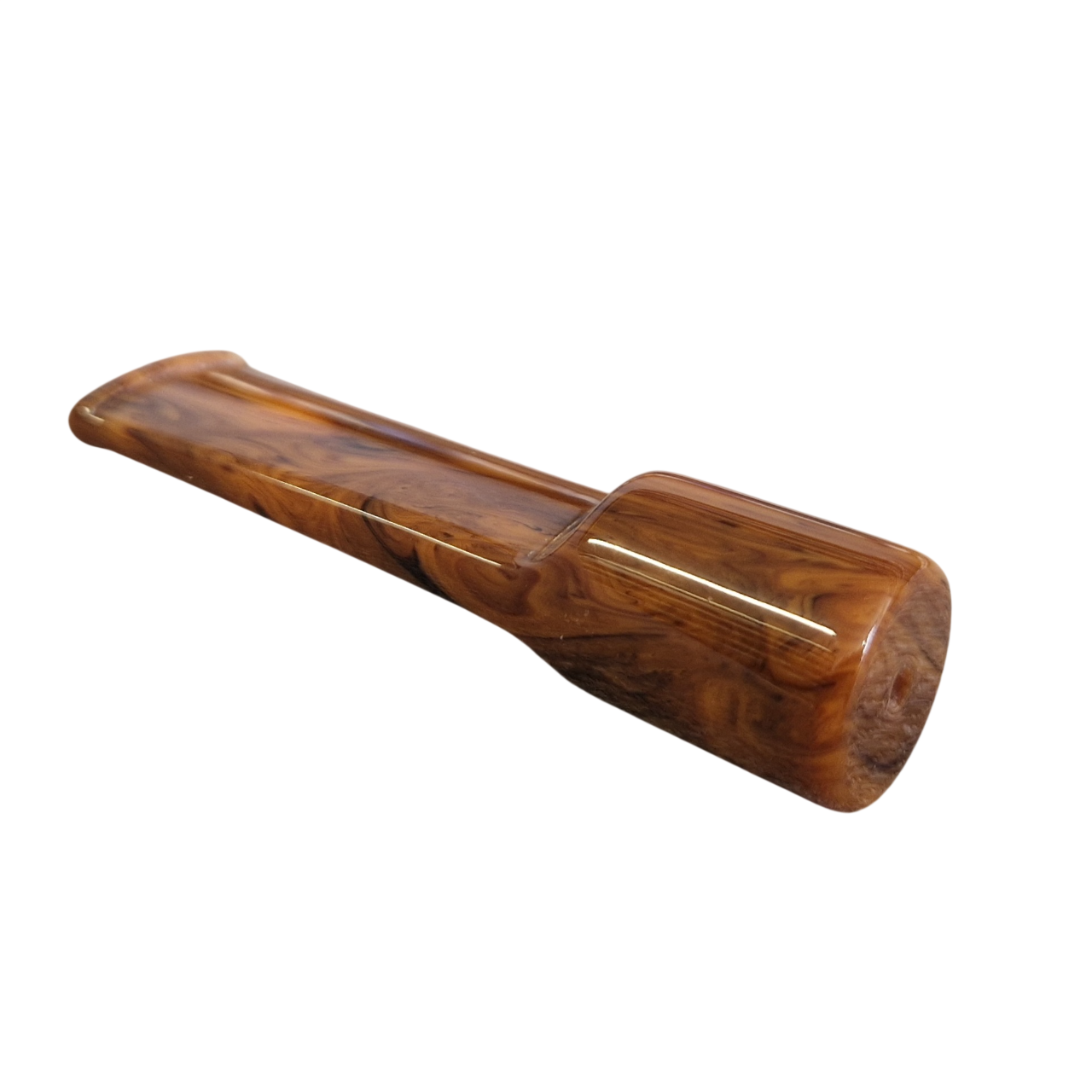 Mundstück Rohling - Ø18 - L75 - Acryl - Cumberland Orange - Pfeifenecke