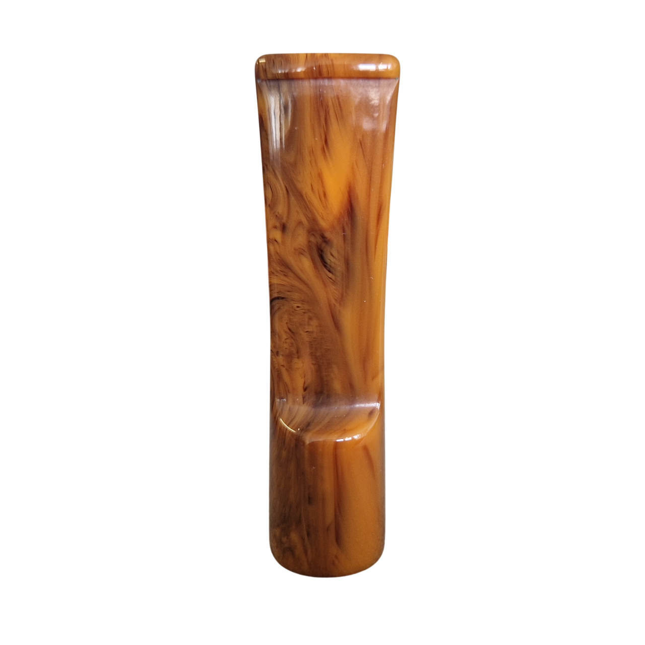 Mundstück Rohling - Ø18 - L75 - Acryl - Cumberland Orange - Pfeifenecke