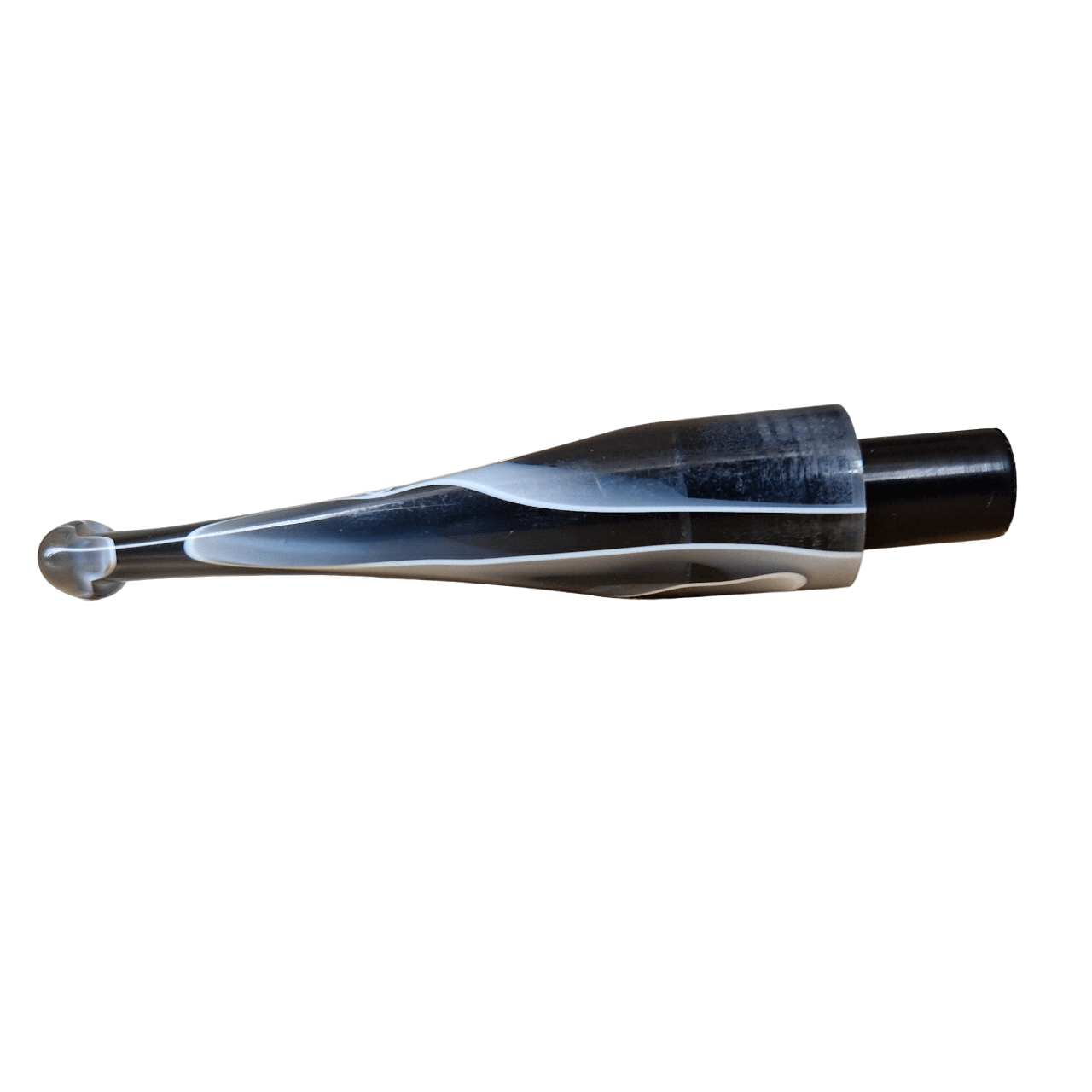 Mundstück Rohling - Ø18 - L75 - Acryl - Mit 10.5 mm Zapfen - M-Gris - Pfeifenecke