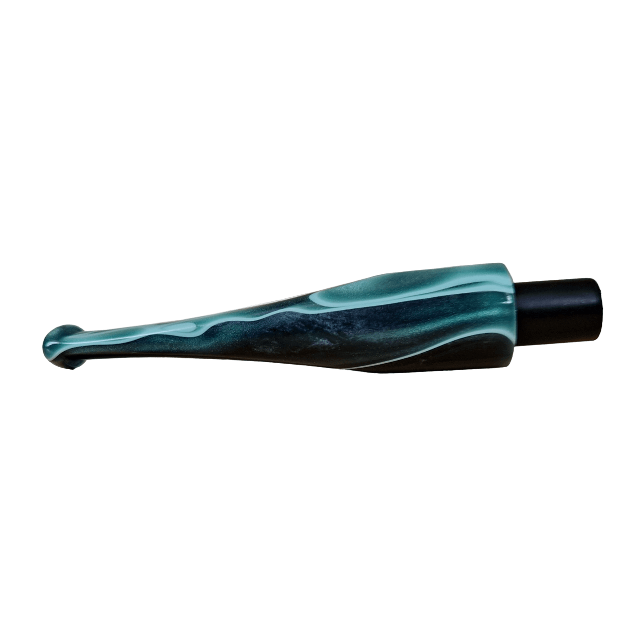 Mundstück Rohling - Ø18 - L75 - Acryl - Mit 10.5 mm Zapfen - M-Grün - Pfeifenecke