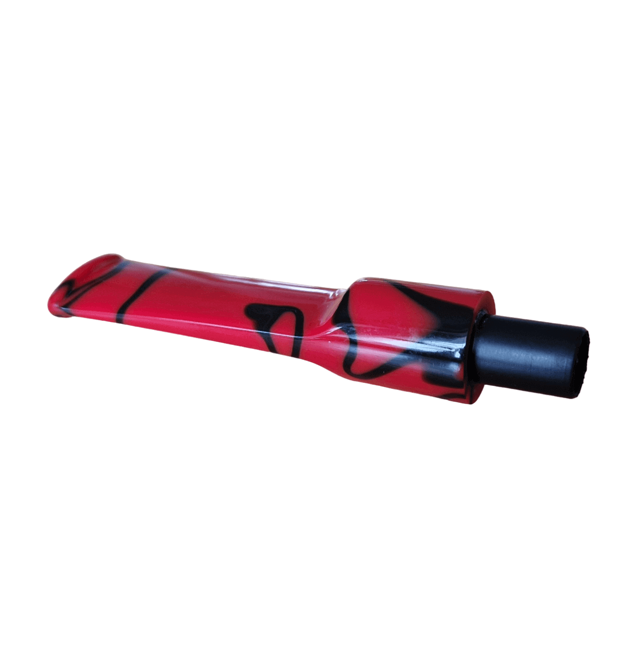 Mundstück Rohling - Ø18 - L75 - Acryl - Mit 10.5 mm Zapfen - M-Rouge - Pfeifenecke