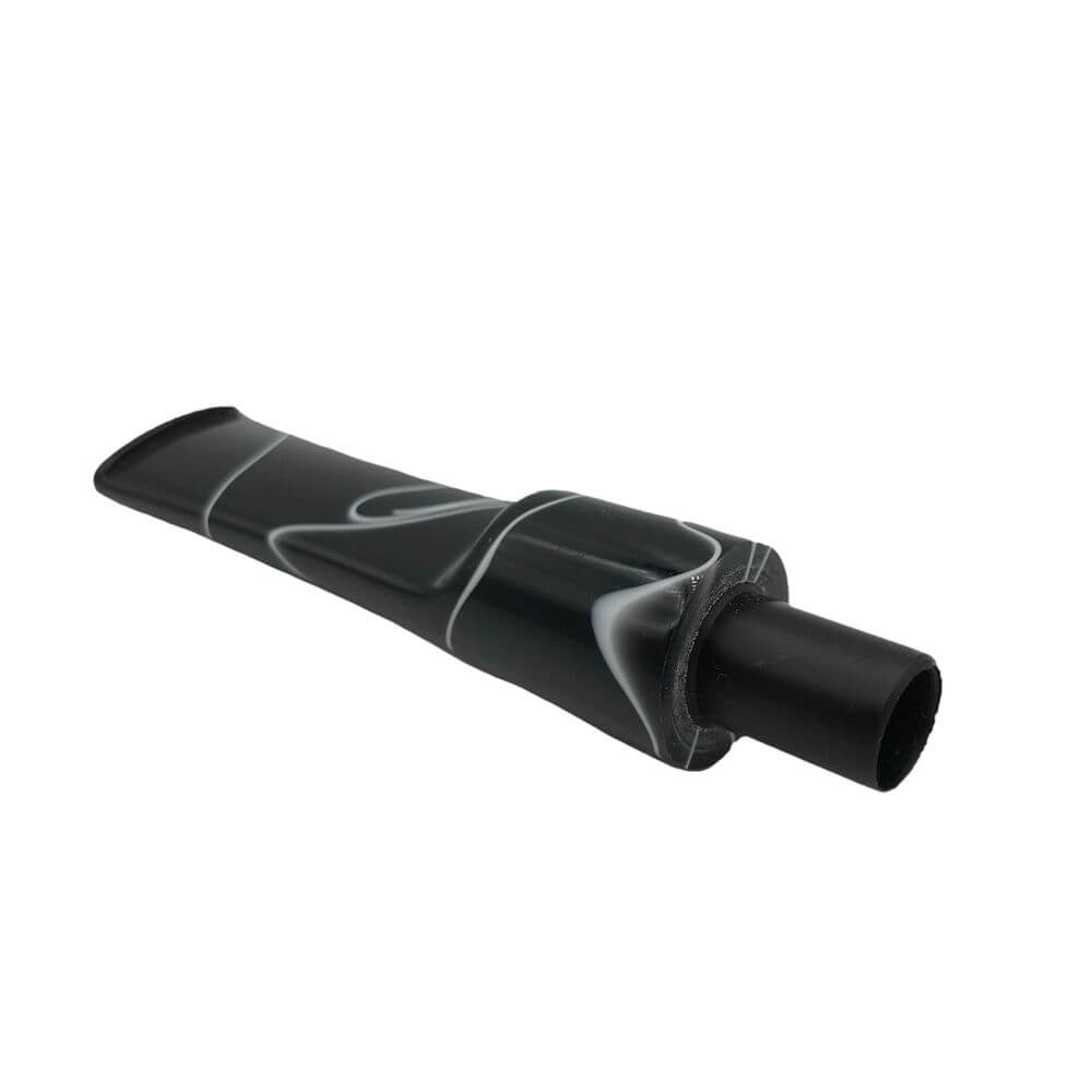 Mundstück Rohling - Ø18 - L75 - Acryl - Mit 10.5 mm Zapfen - M-Schwarz - Pfeifenecke