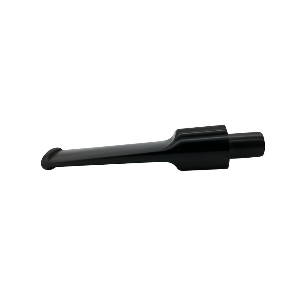 Mundstück Rohling Ø18 L75 Acryl Mit 10.5 mm Zapfen Schwarz Pfeifenecke