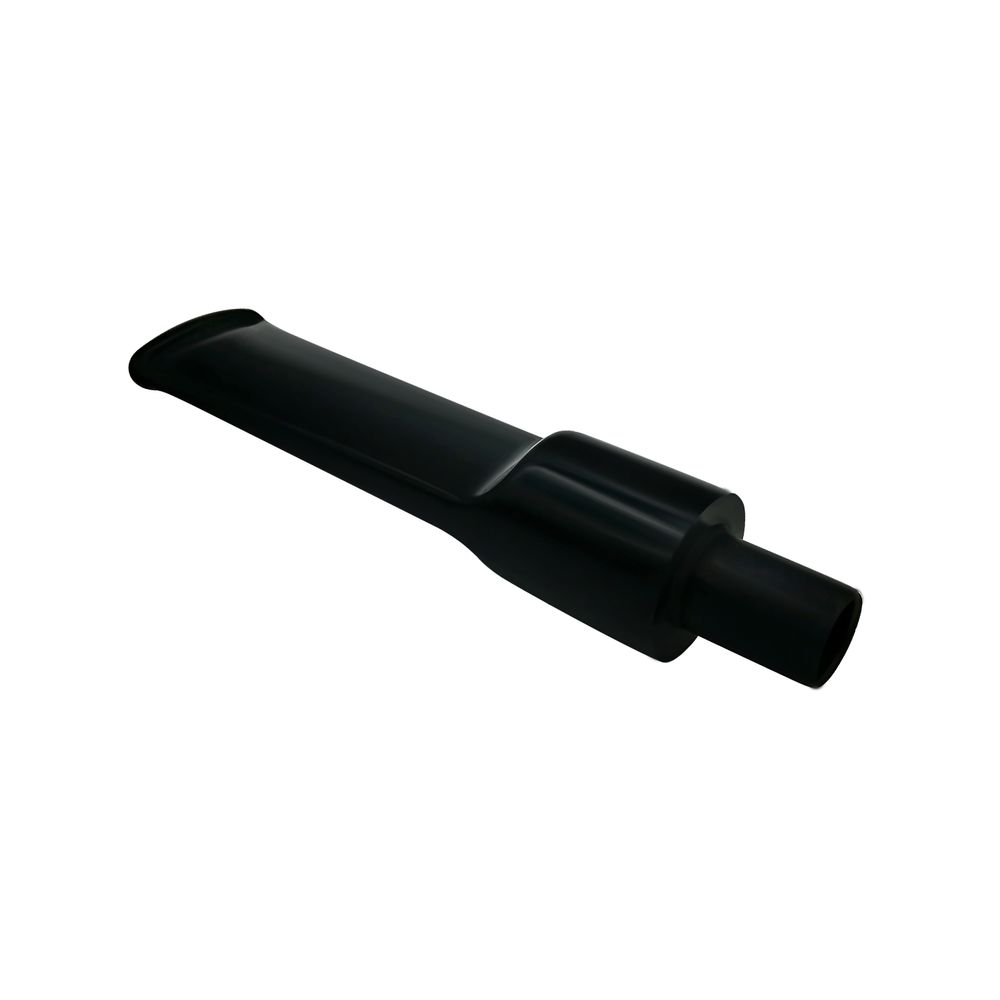 Mundstück Rohling - Ø18 - L75 - Acryl - Mit 10.5 mm Zapfen - Schwarz - Pfeifenecke