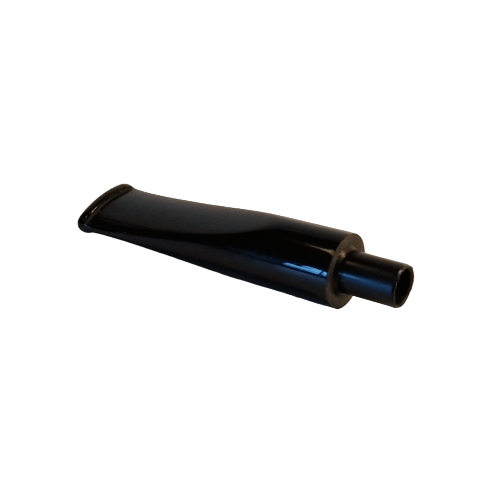 Mundstück Rohling - Ø18 - L75 - Acryl - Mit 10.5 mm Zapfen - Schwarz - PFEIFENECKE