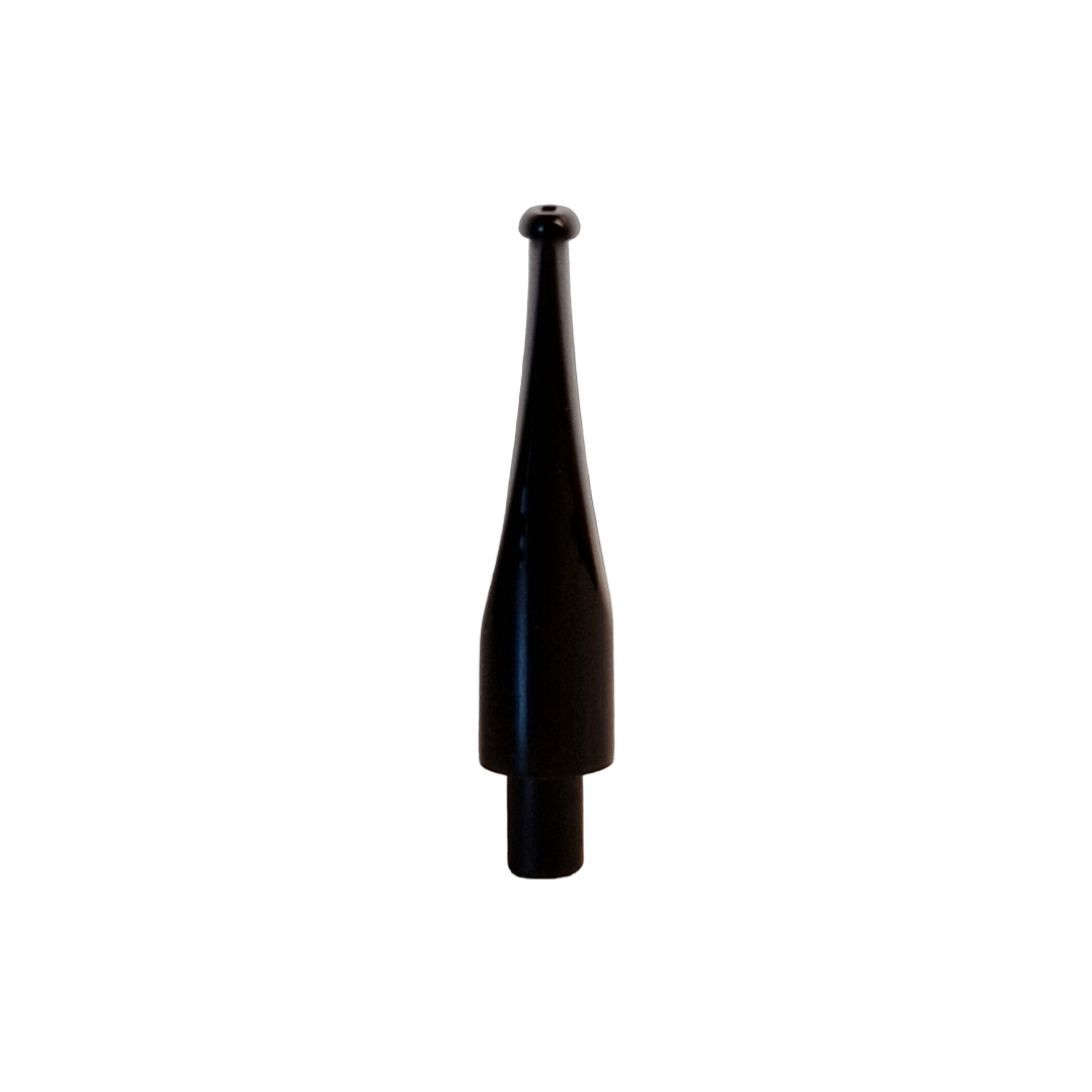 Mundstück Rohling - Ø18 - L75 - Acryl - Mit 10.5 mm Zapfen - Schwarz - PFEIFENECKE