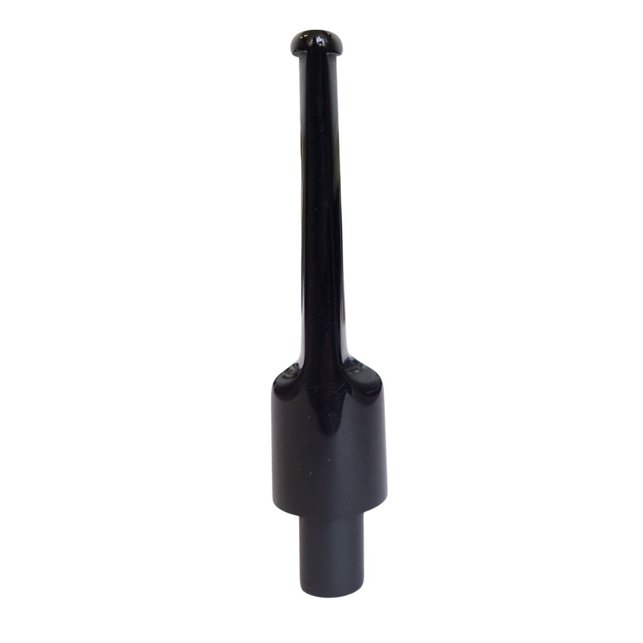 Mundstück Rohling - Ø18 - L75 - Acryl - Mit 10.5 mm Zapfen - Schwarz - Pfeifenecke