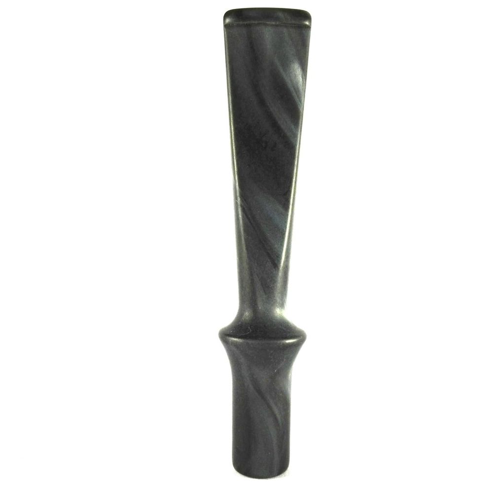 Mundstück Rohling - Ø18 - Ø12 - L95 - Acryl - Dunkelgrau - Pfeifenecke