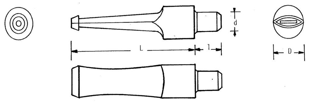 Mundstück Rohling - Ø19 - L78 - Ebonit - Pfeifenecke